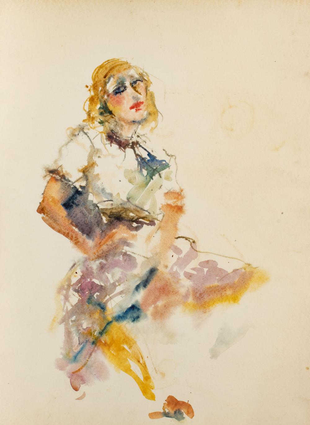 Richard Jerzy comparable auction result: richard jerzy american 1943 2001 watercolors on paper studies of seated female figure