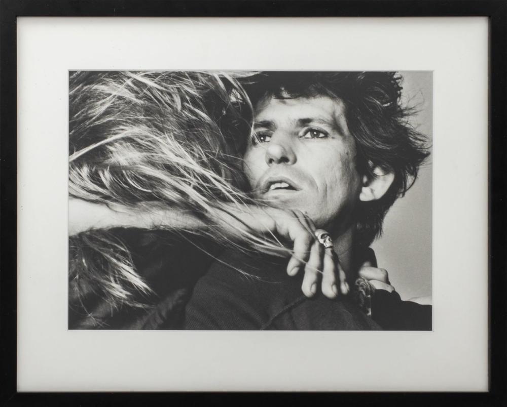 Lynn Goldsmith comparable auction result: lynn goldsmith keith richards silver print