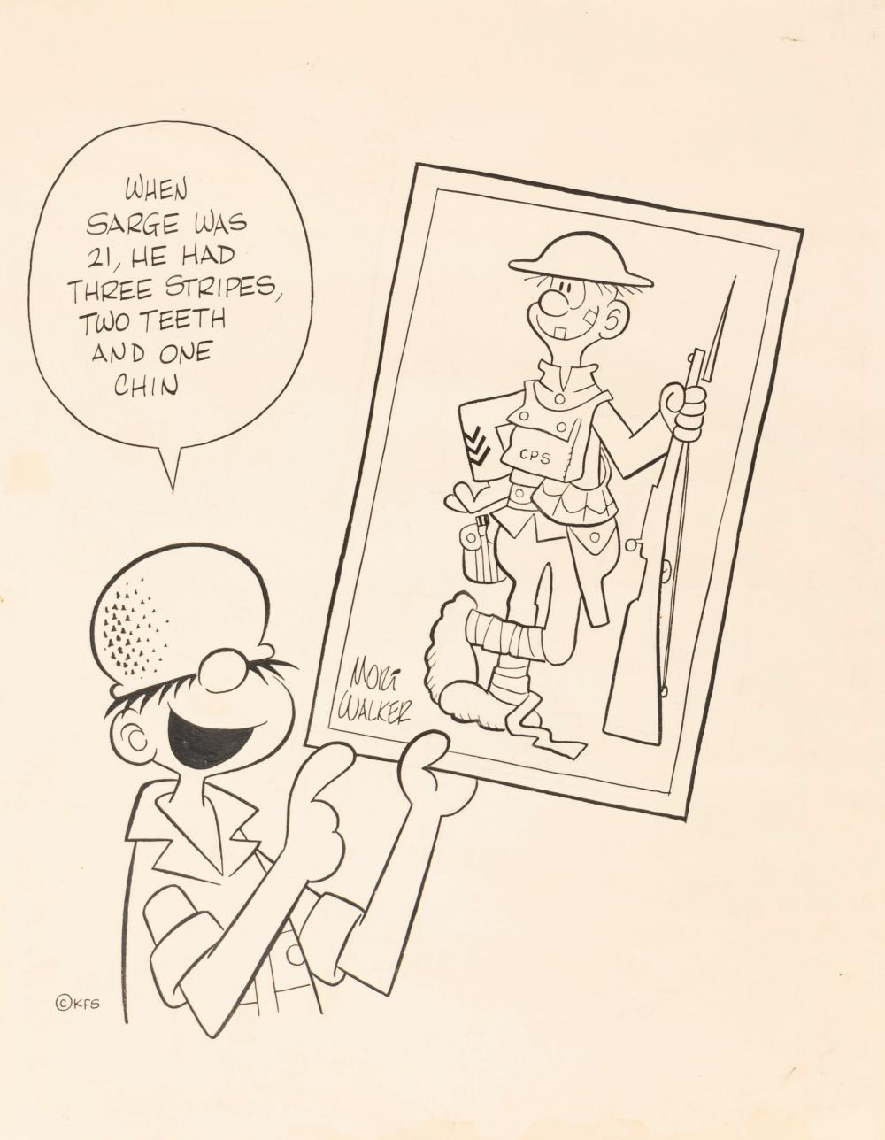 Mort Walker comparable auction result: mort walker beetle bailey 70s