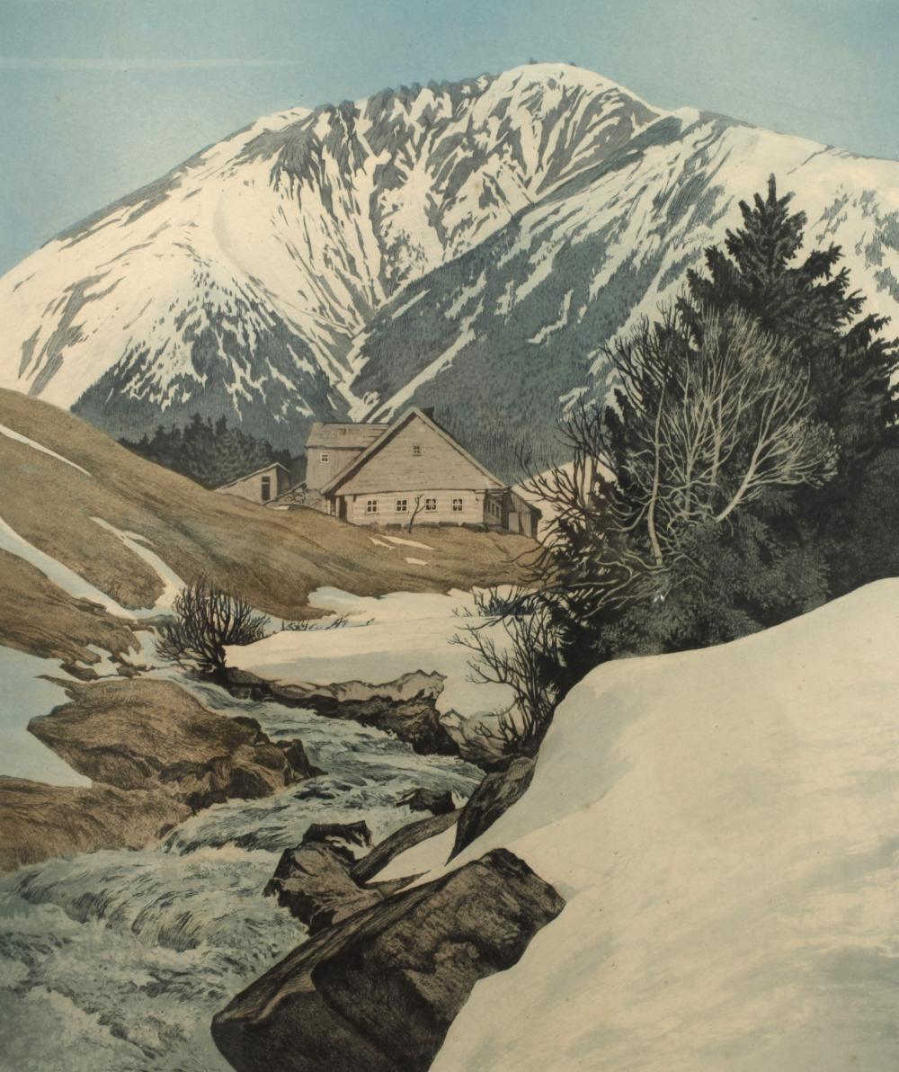 Friedrich Iwan comparable auction result: friedrich iwan letzter schnee im riesengebirge