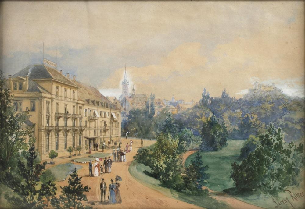 Lorenz Ritter comparable auction result: lorenz ritter hotel sommer in badenweiler