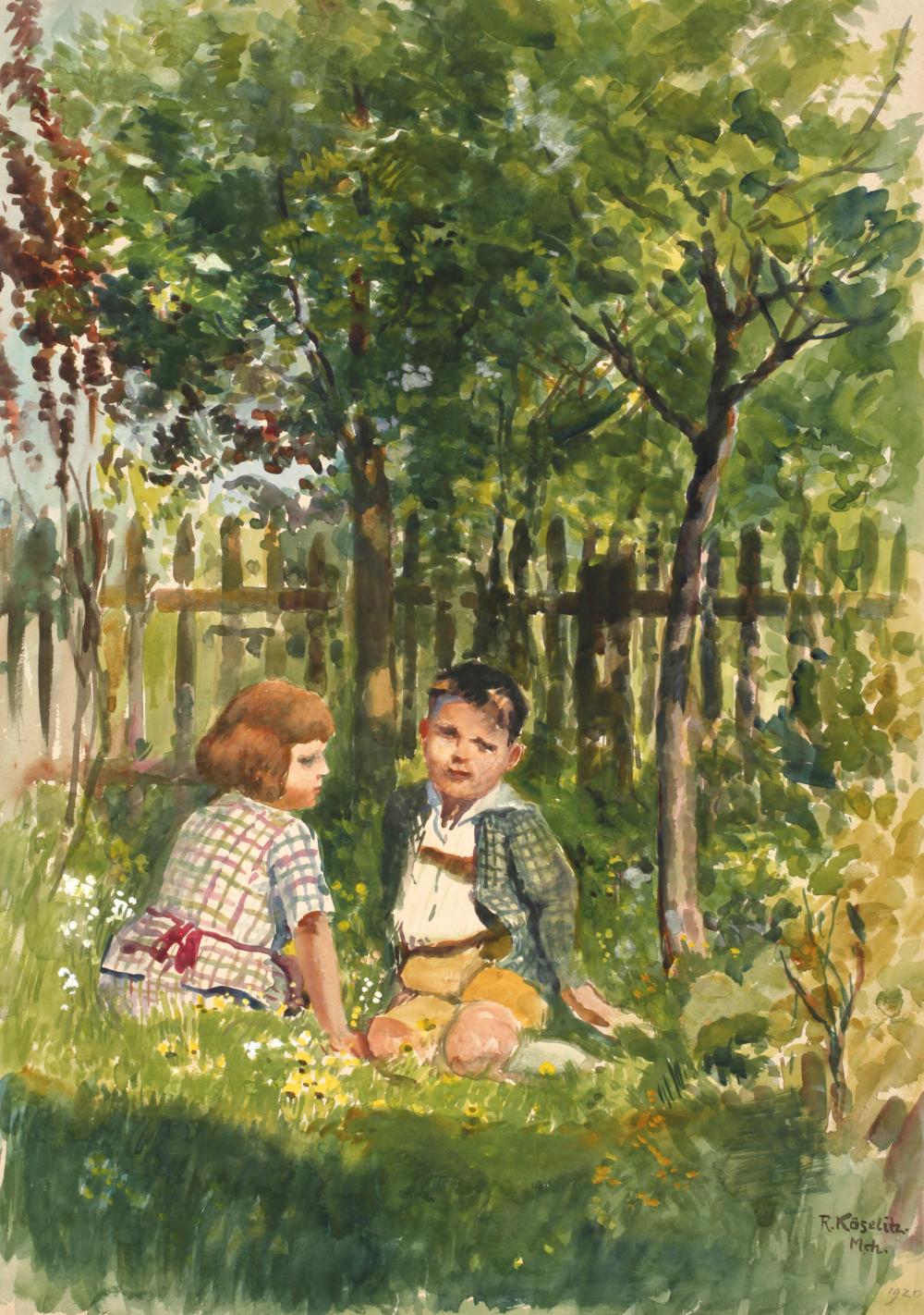 Rudolf Köselitz comparable auction result: rudolf k selitz geschwister im garten