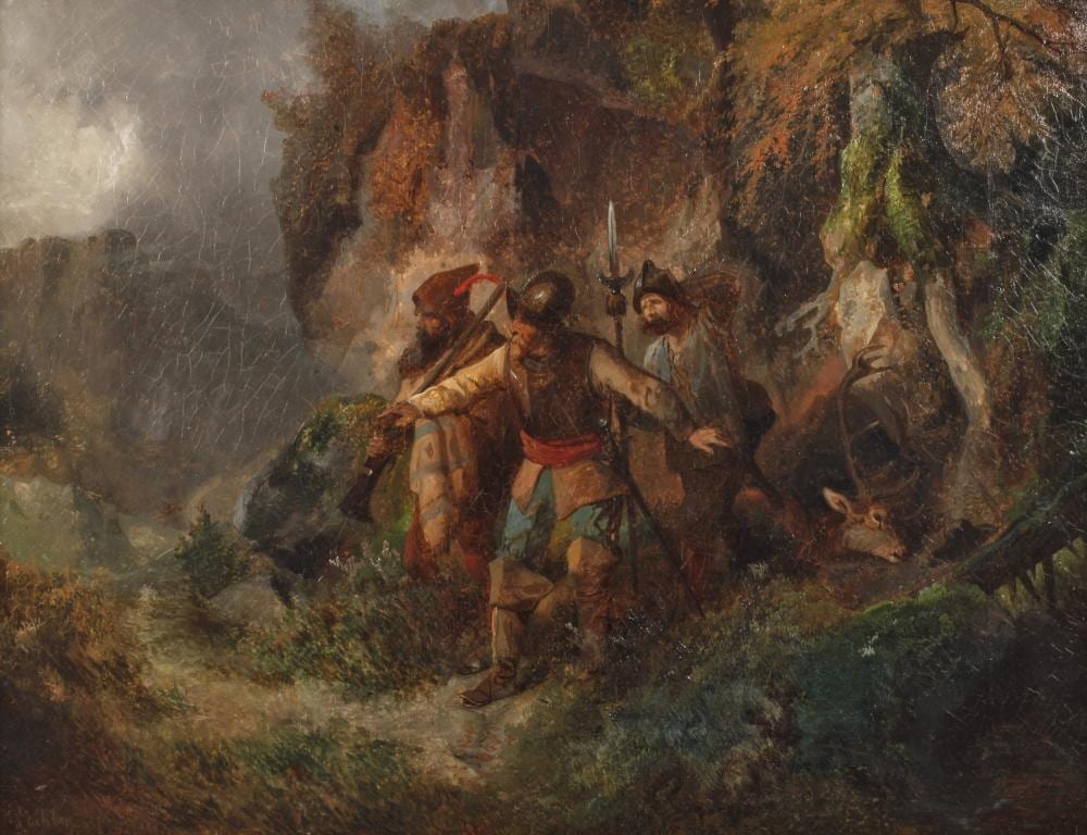 Meno Mühlig comparable auction result: meno m hlig wildernd landsknechte