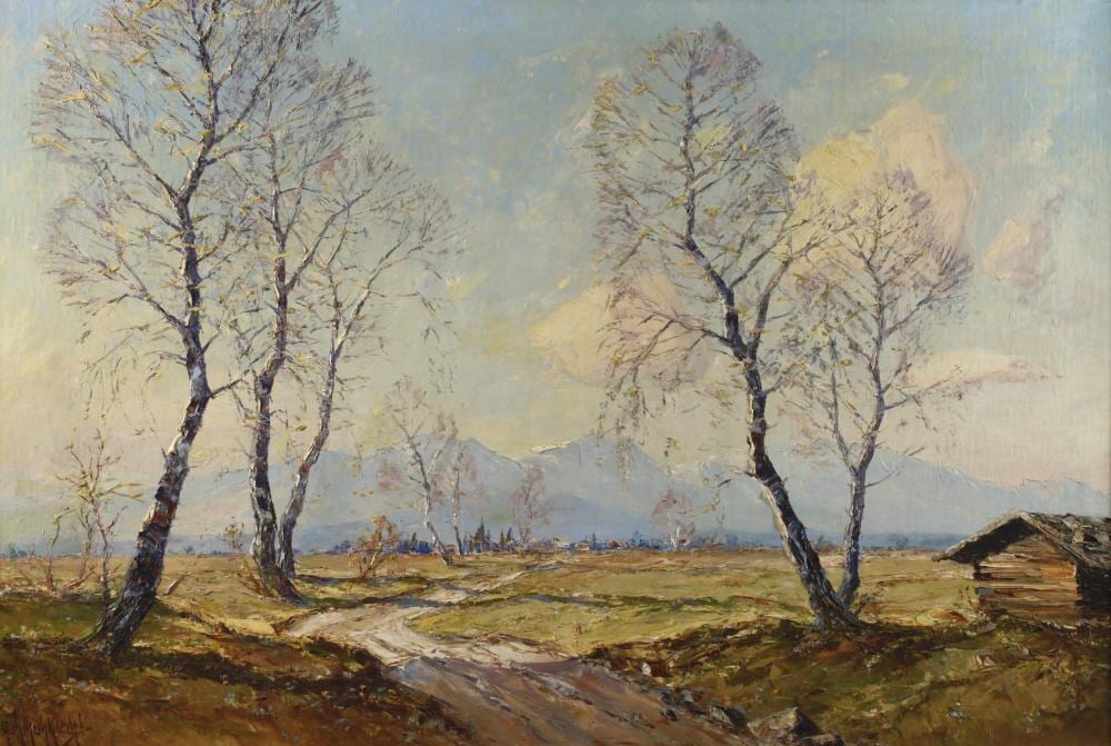 Adolf Schuhknecht comparable auction result: adolf schuhknecht fr hlingshafte voralpenlandschaft