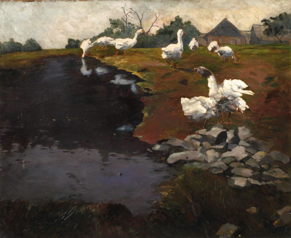 Hans Massmann comparable auction result: hans massmann enten am teich