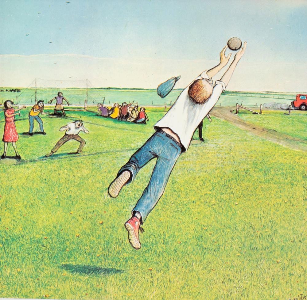 William Kurelek comparable auction result: william kurelek softball in the schoolyard