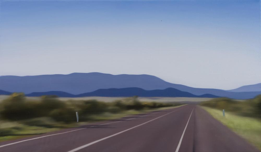 Tony Lloyd comparable auction result: tony lloyd ikara way oil on linen 36x61cm