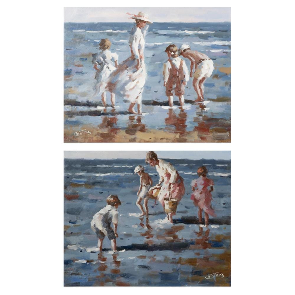 Francis Cristaux comparable auction result: francis cristaux 1956 lot with 2 oil works on canvas by the sea signed