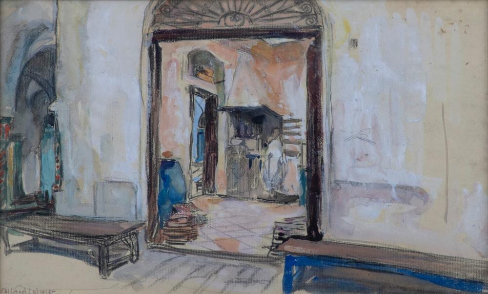 Fernand Allard-L'Olivier comparable auction result: fernand allard l olivier 1883 1933 mixed media emergency african interior signed