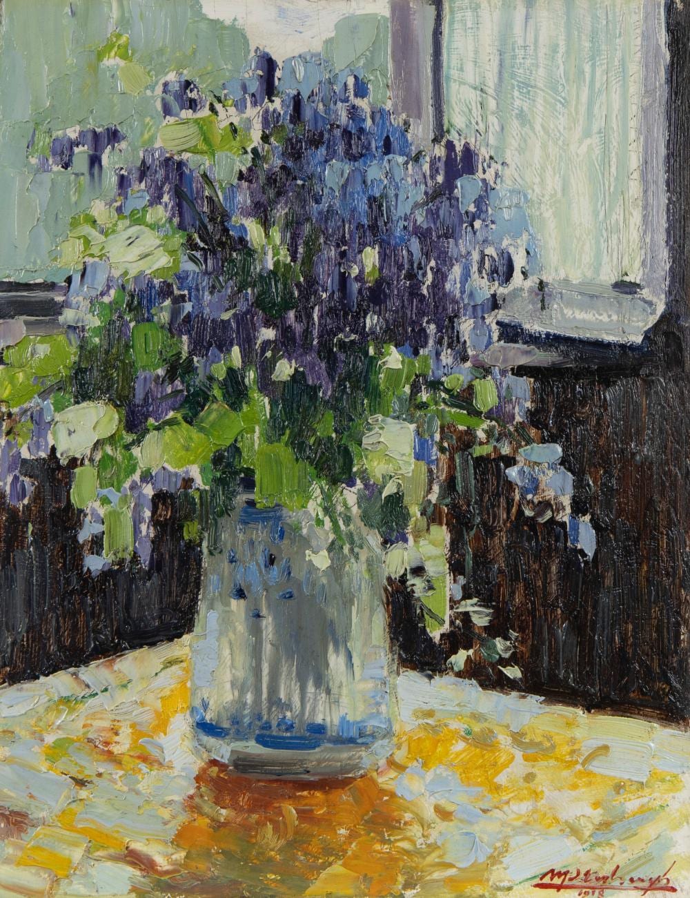 Médard Verburgh comparable auction result: m dard verburgh 1886 c 1957 oil on panel still life with flowers signed and dated 1918