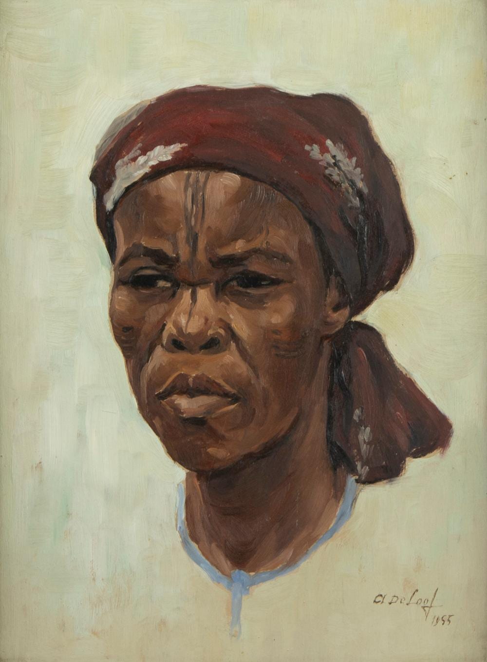 aurel de loof 1901 1982 oil on board femme africaine signed and dated 1955 · Maison Jules Veilinghuis · 2025-02-15 Aurel De Loof comparable auction result: aurel de loof 1901 1982 oil on board femme africaine signed and dated 1955