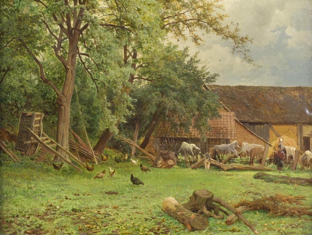 François Roffiaen comparable auction result: jean fran ois xavier roffiaen 1820 1898 oil on canvas farm with chickens signed