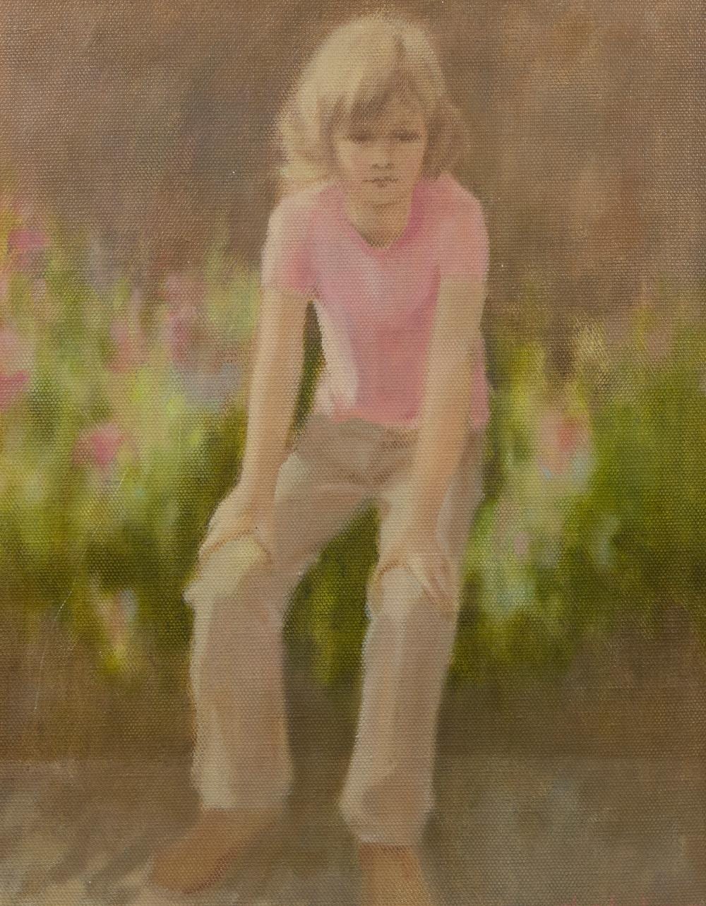 Hans Kitslaar comparable auction result: hans kitslaar 1944 oil on canvas seated boy in the garden signed