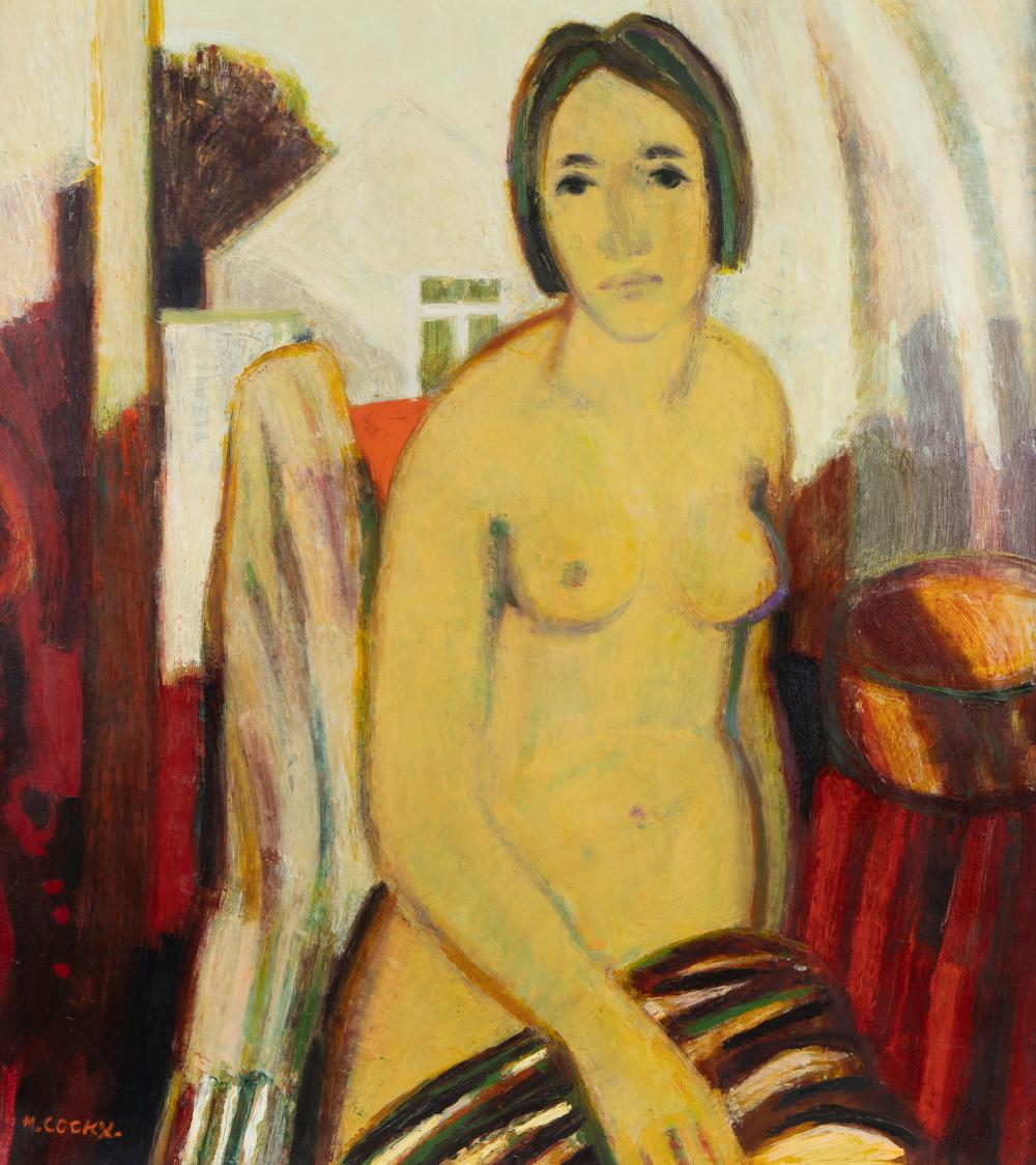 Marcel Cockx comparable auction result: marcel cockx 1930 2007 oil on canvas sitting nude signed