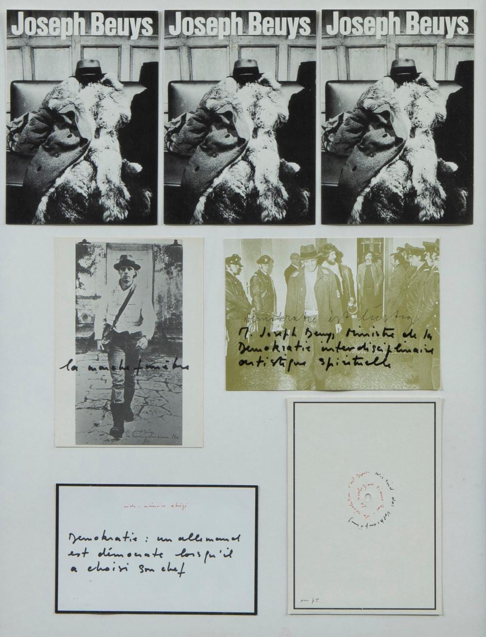 Olga Morano comparable auction result: olga morano 1935 1999 mixed media edited postcards by joseph beuys with writings monogram and dated 75