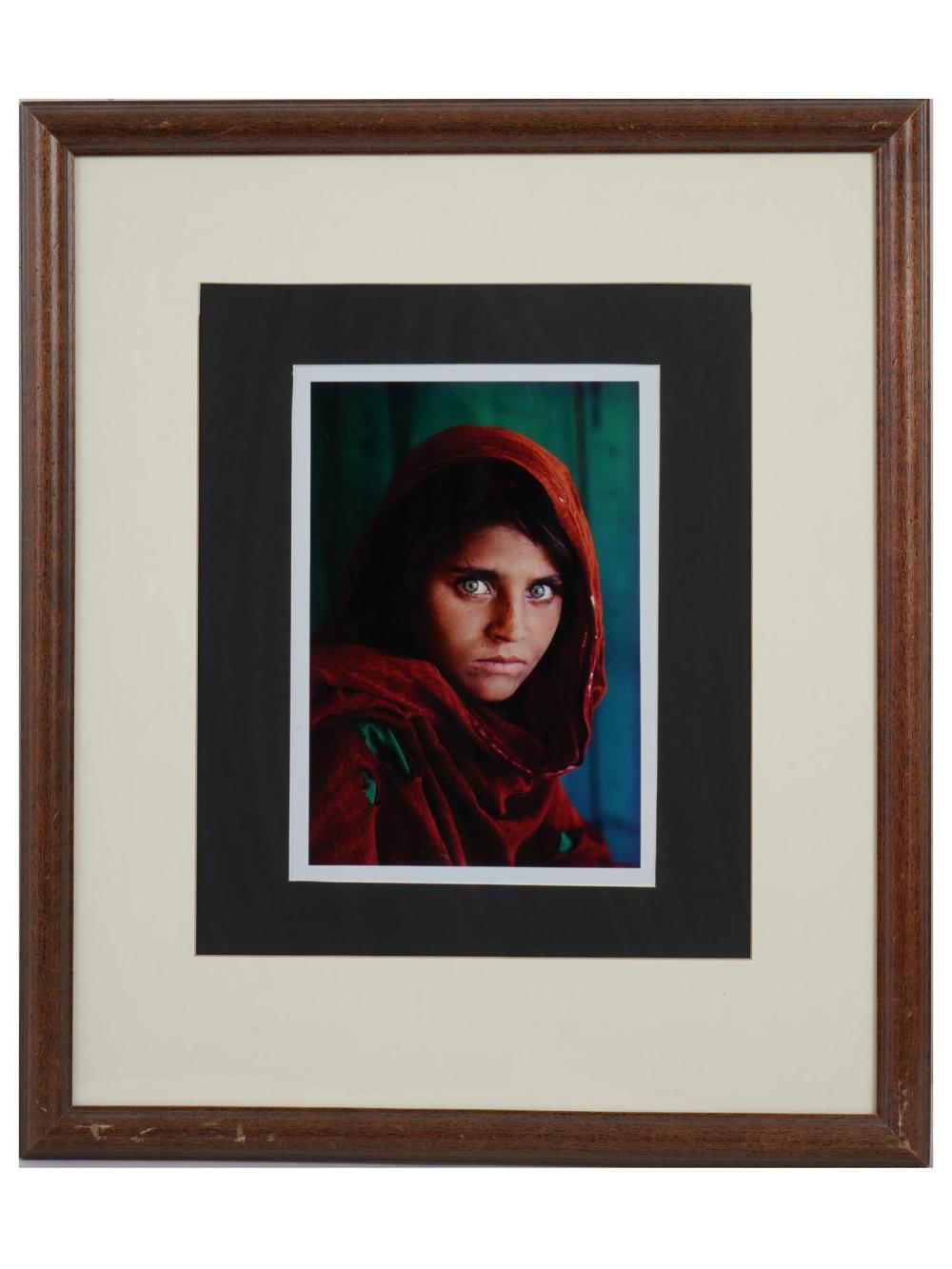 AFGHAN GIRL PORTRAIT PRINT AFTER STEVE MCCURRY sold by Antique Arena Inc, lot 13 — auction record photograph
