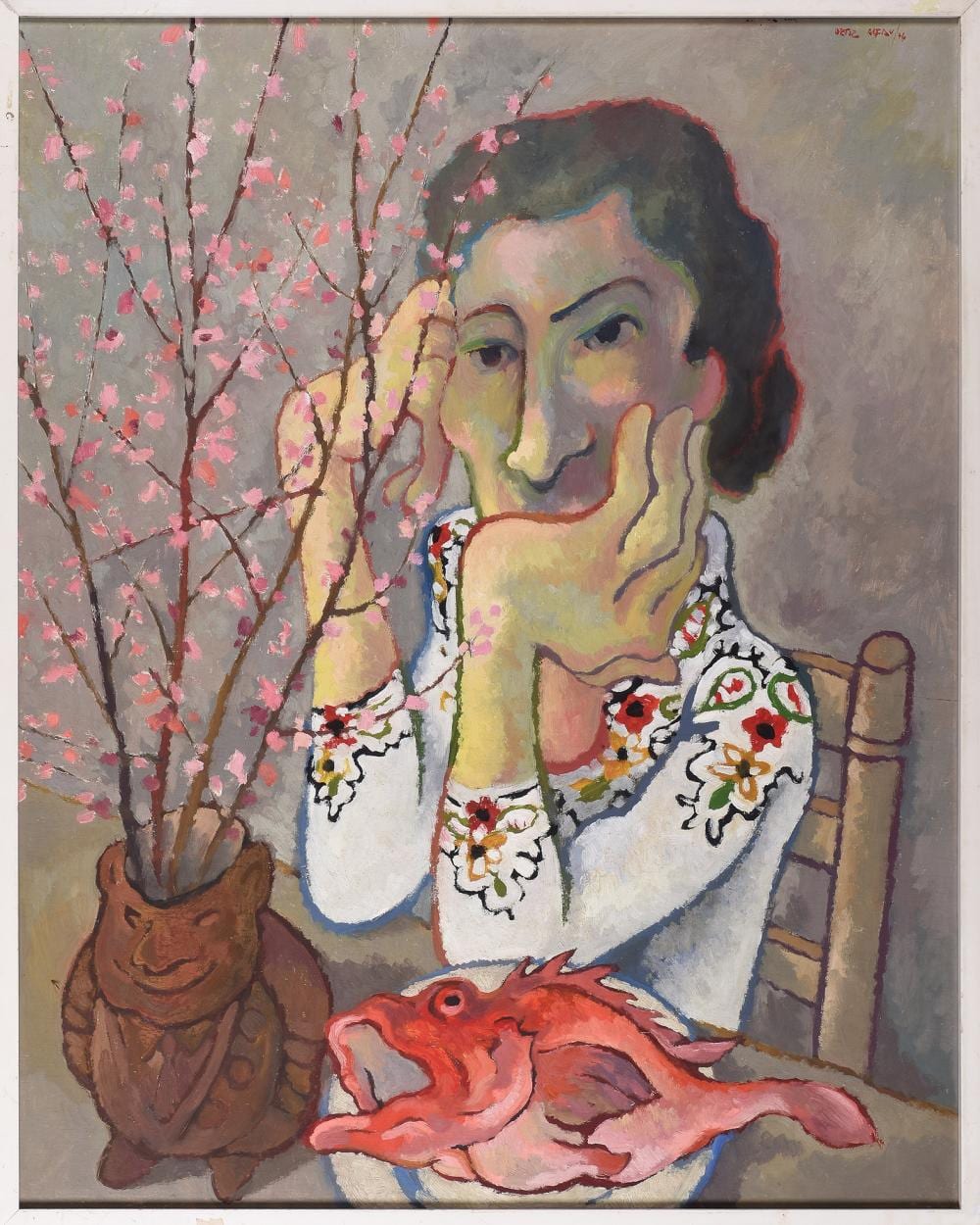 Rafael Ortiz Alfau comparable auction result: rafael ortiz alfau mujer con cabracho