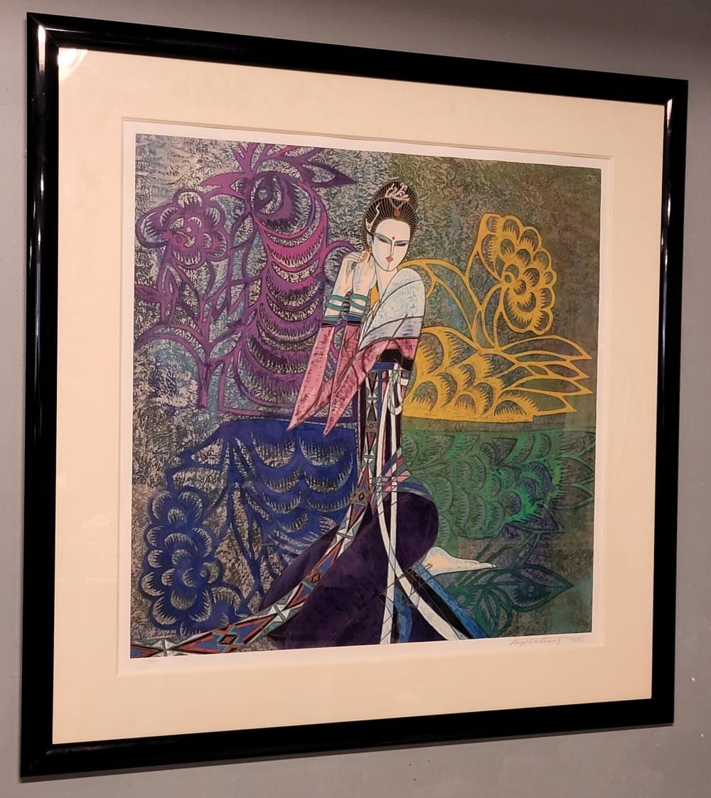 Shaoguang Ding comparable auction result: ting shao kuang the bride serigraph shua kuang ting