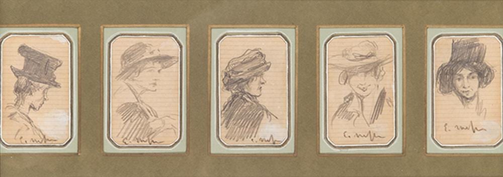 Eliseo Meifren y Roig comparable auction result: eliseo meifr n composition of five portraits of a lady