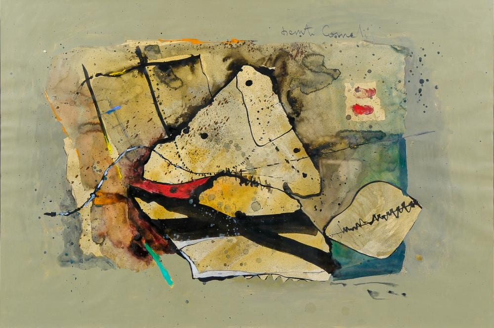 Beniti Cornelis comparable auction result: beniti cornelis 1946 2017 a belgian mixed media on paper painting of a modernistic composition