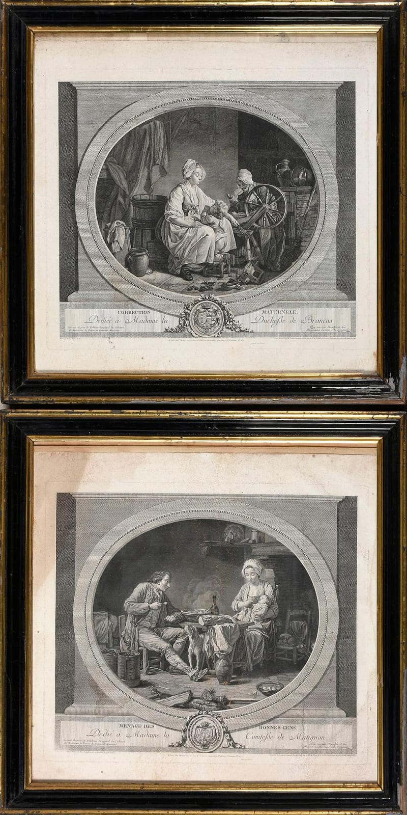 Joseph de Longueil comparable auction result: joseph de longueil pareja de correction materne y menage des bonnes gens