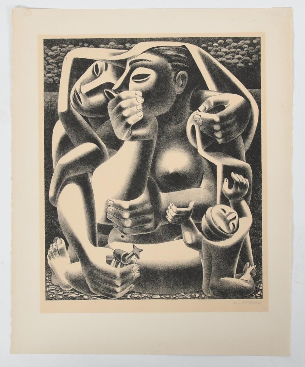 Emilio Amero comparable auction result: emilio amero 1901 1976 lithograph