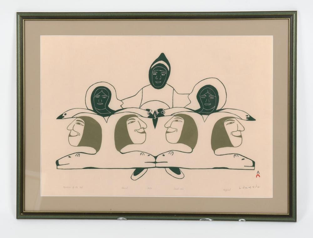 Mayureak Ashoona comparable auction result: mayoreak ashoona b 1946 stonecut print