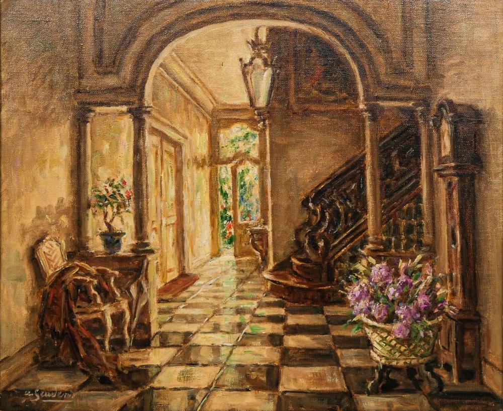 Albert Geudens comparable auction result: albert geudens 1869 1949 interior scene