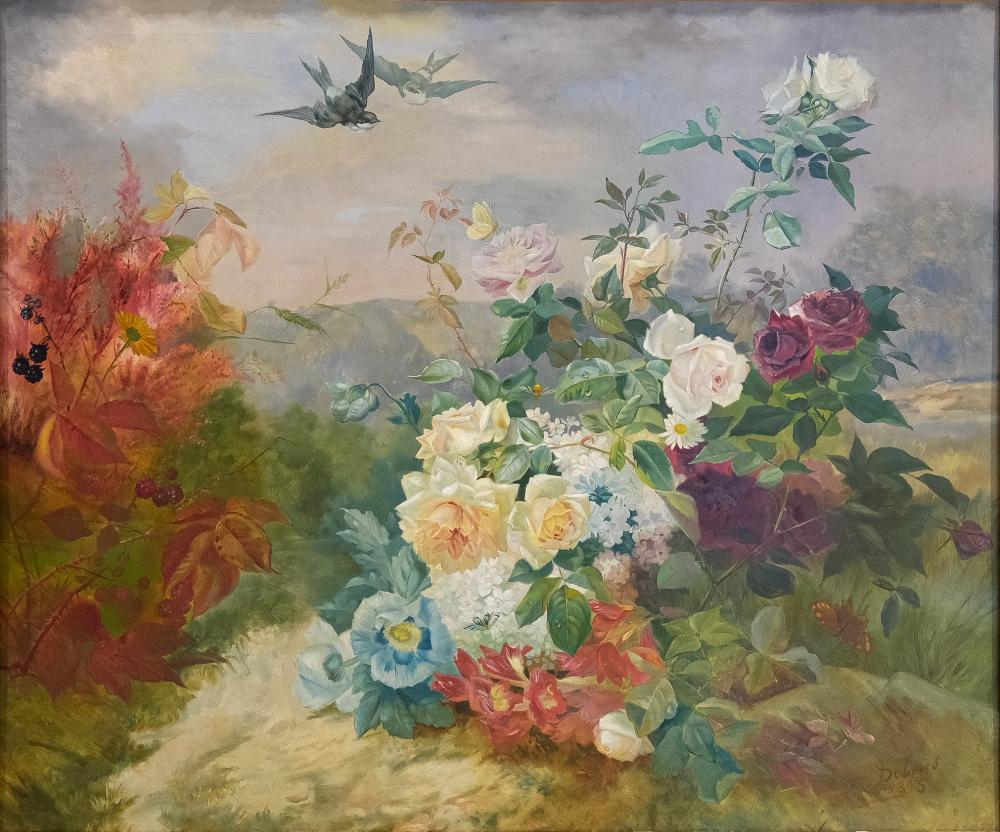 Alexandre (1843) Debrus comparable auction result: alexandre debrus 1843 1905 floral landscape