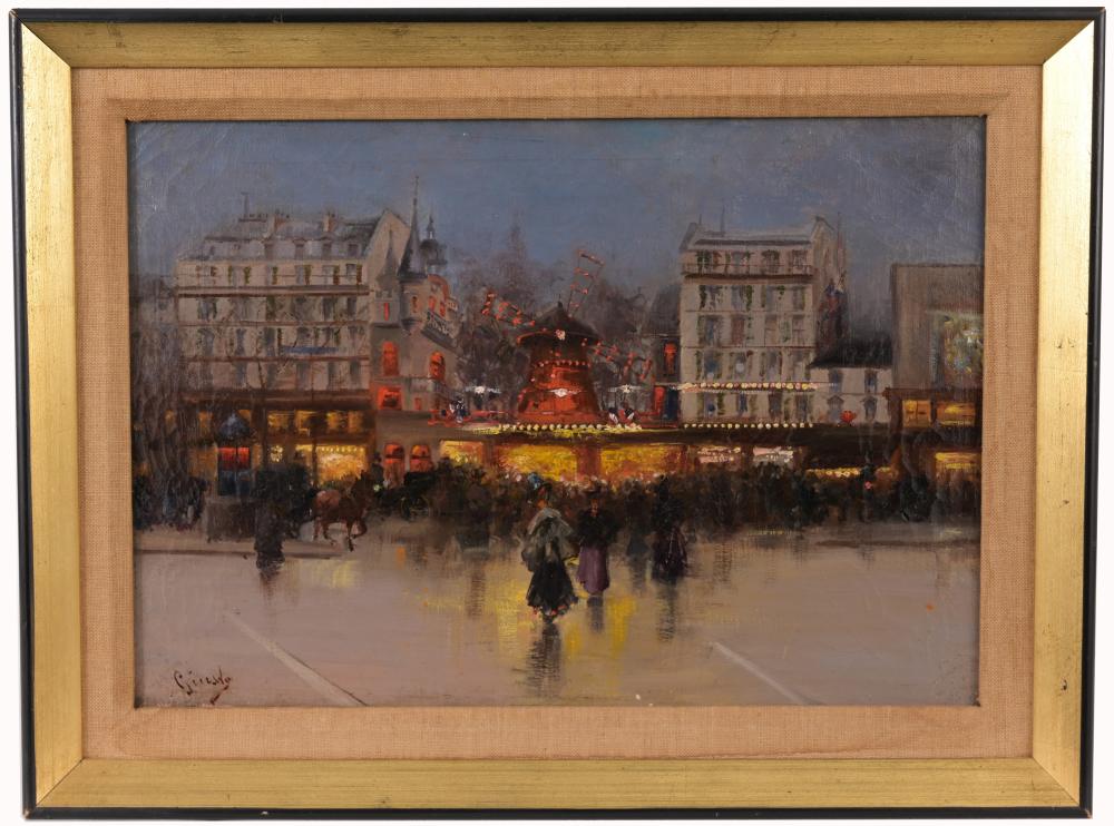 Fausto Giusto comparable auction result: fausto giusto italian 1847 1941 moulin rouge