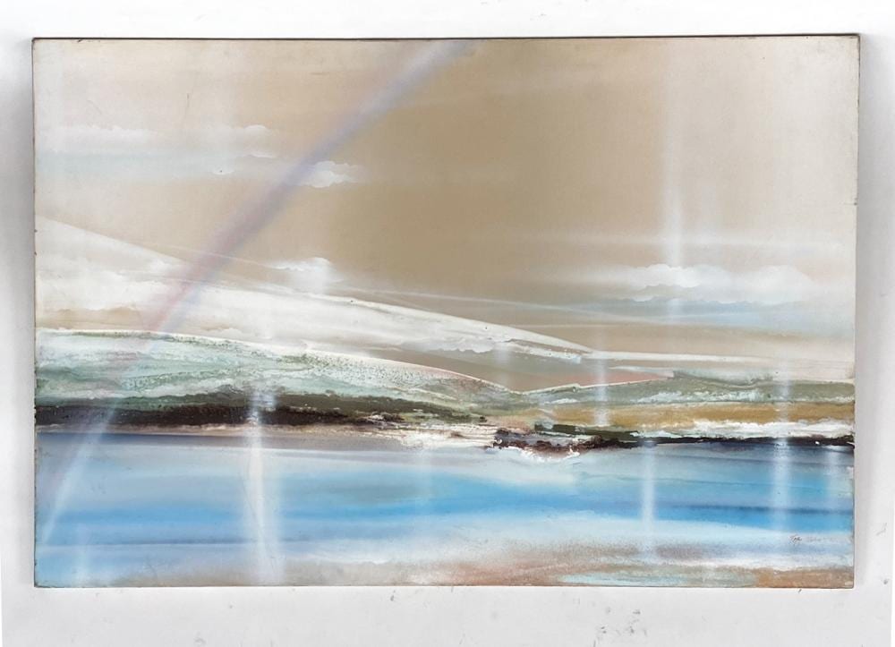 Elba Alvarez comparable auction result: elba alvarez b 1944 abstract beach painting