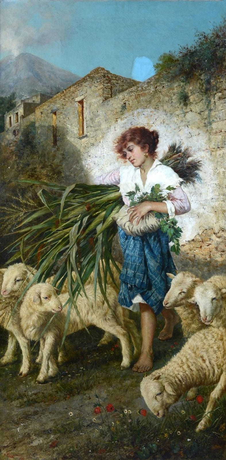 Alceste Campriani comparable auction result: alceste campriani terni 1848 lucca 1933 pastorella 1893
