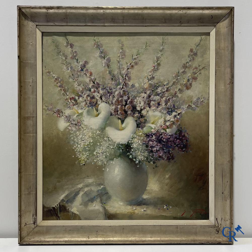 Simon Van Gelderen comparable auction result: simon van gelderen 1905 1986 flower still life oil on canvas