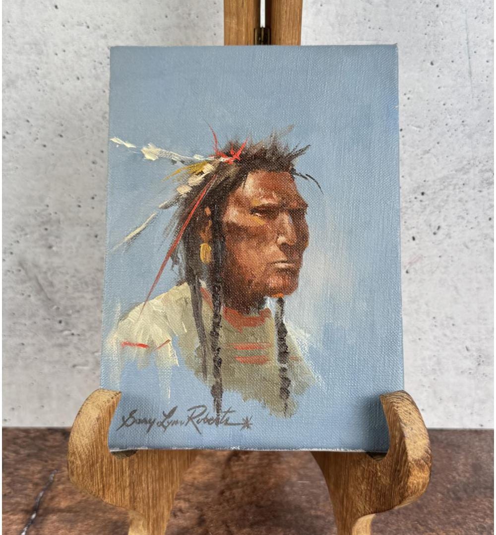 Gary Lynn Roberts comparable auction result: gary lynn roberts oil on canvas indian painting
