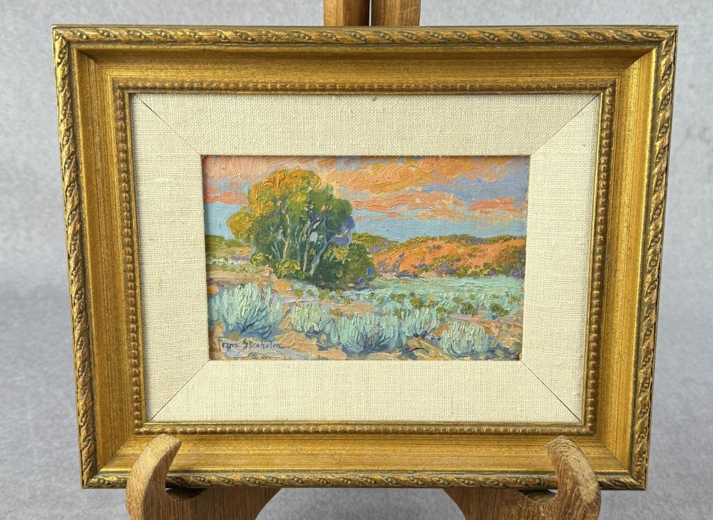 Franz Strahalm Santa Fe Landscape Painting sold by Davis Brothers Auction, lot 1106 — auction record photograph