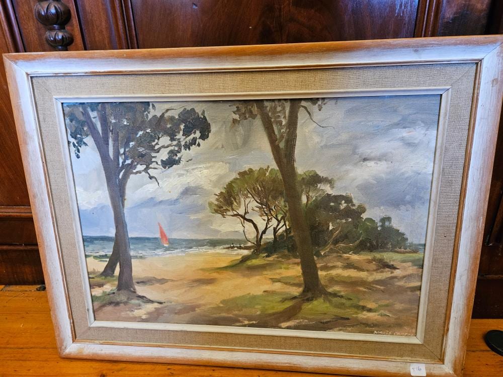 Donald Cameron comparable auction result: donald cameron australian 1927 2018 seascape be