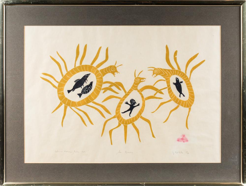 helen kalvak inuit 1901 1984 sea monsters stone cut print · Hoch LTD. · 2025-02-16 Helen Kalvak comparable auction result: helen kalvak inuit 1901 1984 sea monsters stone cut print