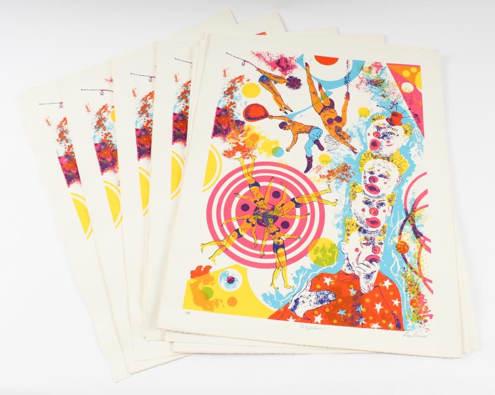 Leo Russell comparable auction result: leo russell american 1917 1985 eighteen signed serigraphs propulsion