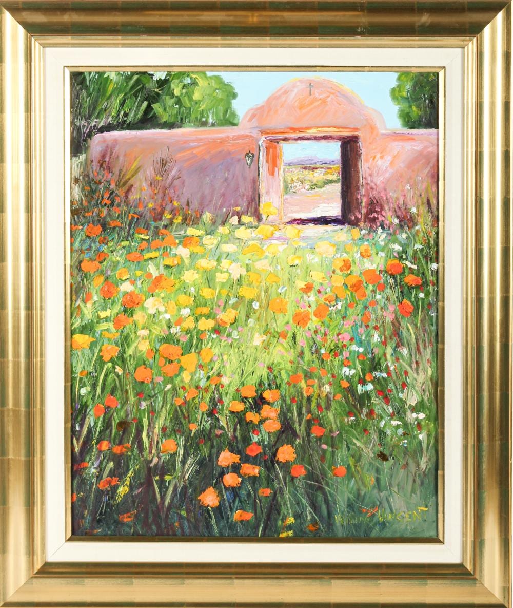 William Kirkpatrick Vincent comparable auction result: william kirkpatrick vincent american 1939 2004 santa fe morning sun oil on canvas painting