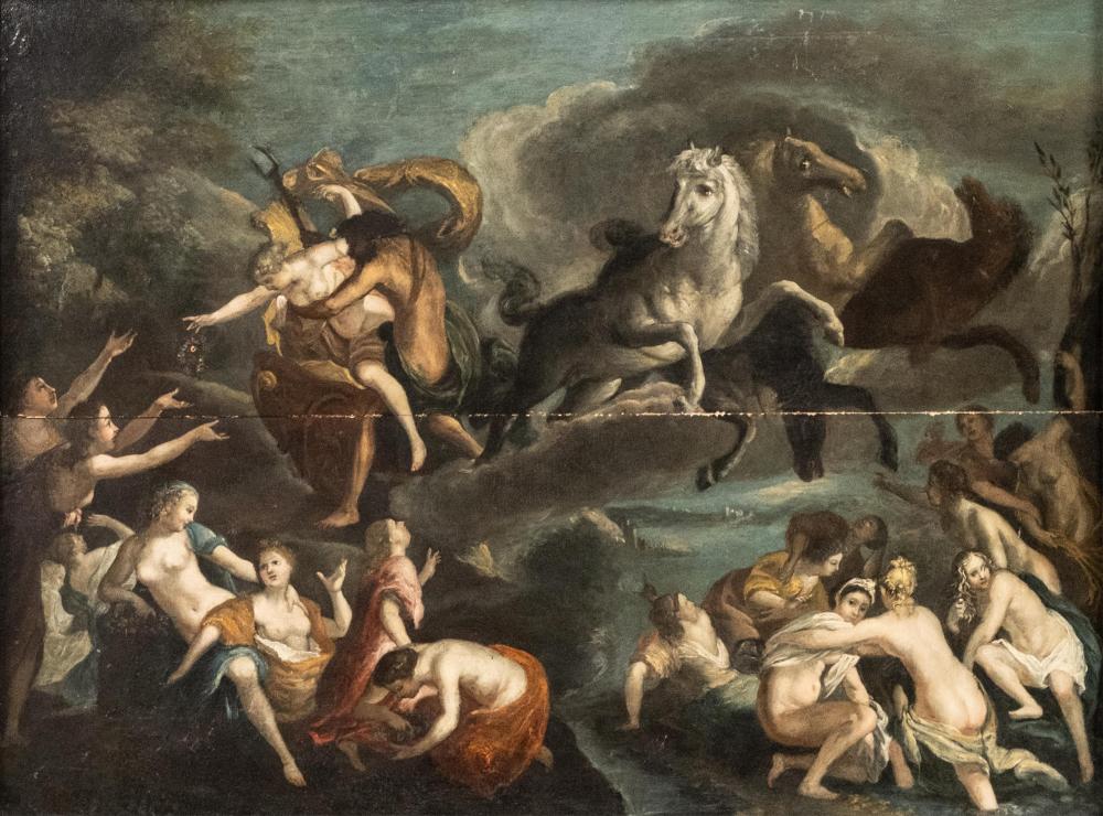 Louis de Boullogne comparable auction result: louis de boullogne titled neptune abducting flora oil on oak painting 18th century