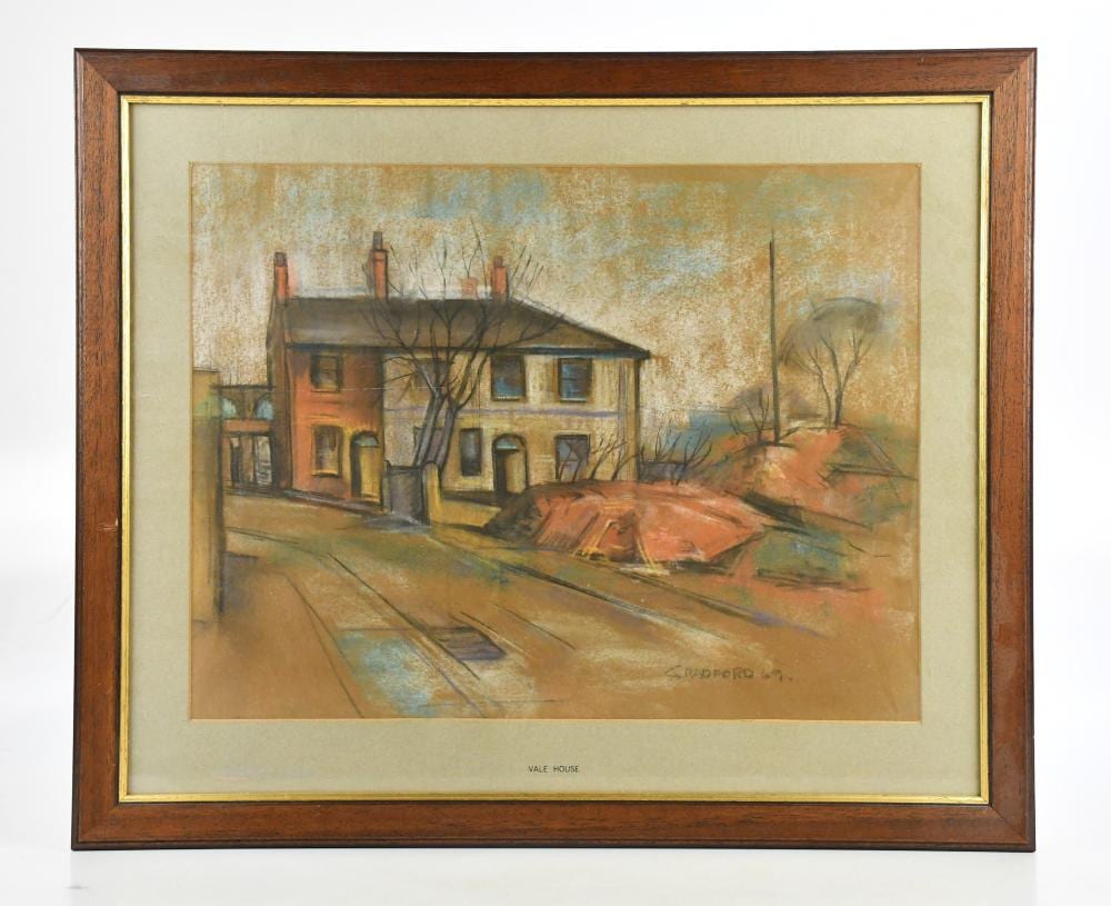 Gordon Radford comparable auction result: gordon radford 1936 2015 pastel vale house 37 x 47cm framed and glazed
