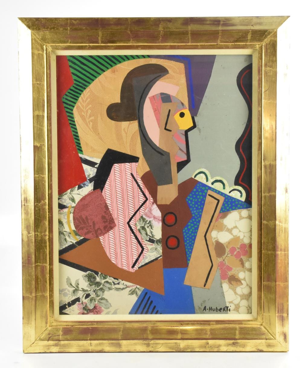 Antonio Huberti comparable auction result: antonio huberti 1898 1980 collage le toreador signed 58 x 43cm framed and glazed
