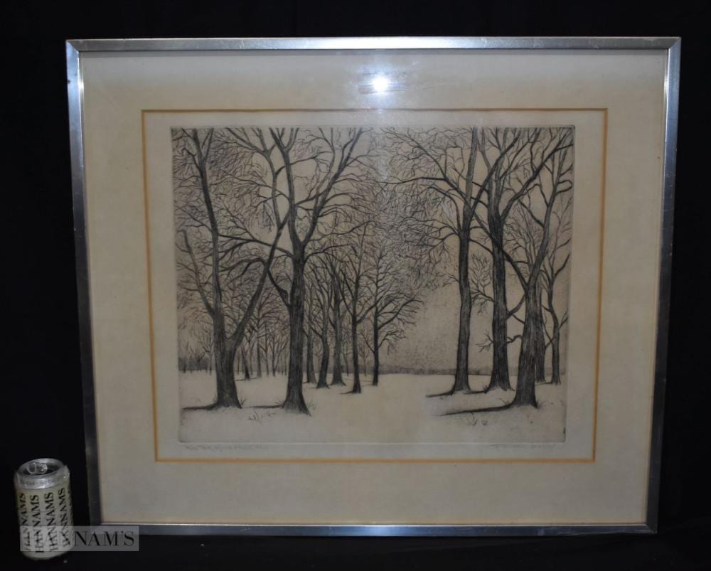 Francis Robert Kelly comparable auction result: francis robert kelly american 1927 2012 signed limited edition print 6 25 winter in hyde park 40 x 49cm