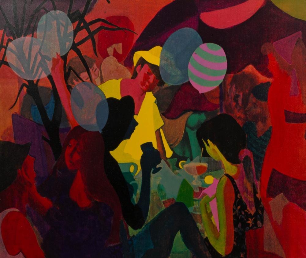 Gustav Likan comparable auction result: gustav likan american 1912 1998 lithograph