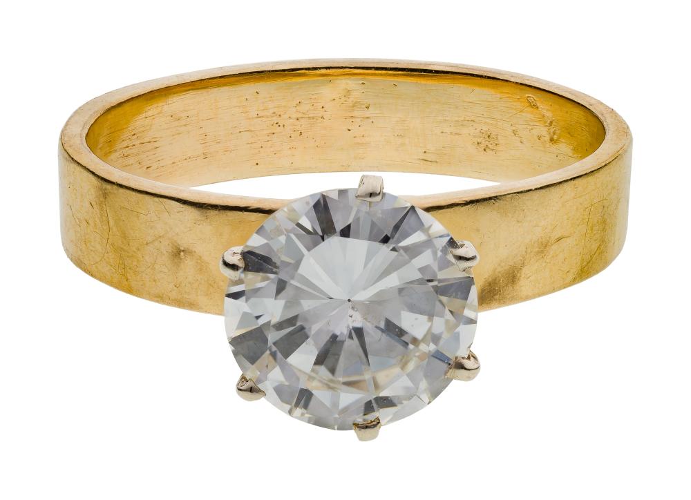 14k Yellow Gold and Diamond Engagement Ring sold by Leonard Auction, lot 150 — auction record photograph