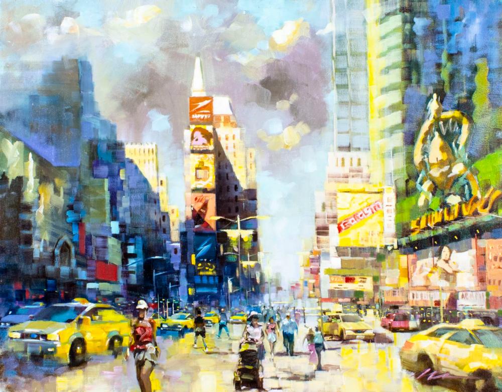 Jian Wu comparable auction result: jian wu china ca 1942 oil painting