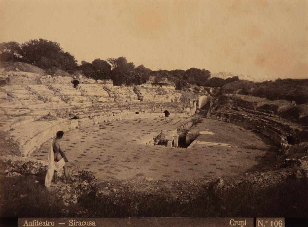 Giovanni Crupi comparable auction result: giovanni crupi 1859 1925 anfiteatro siracusa 1900s