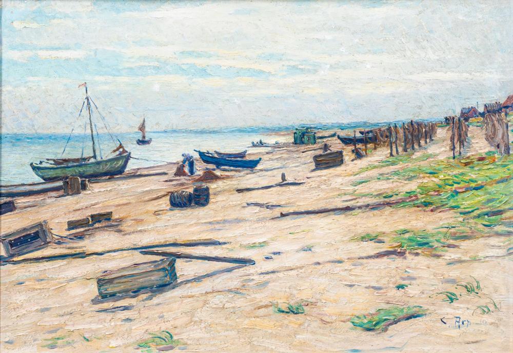 Carl Arp comparable auction result: carl arp kiel 1867 jena 1913 sch nberg beach