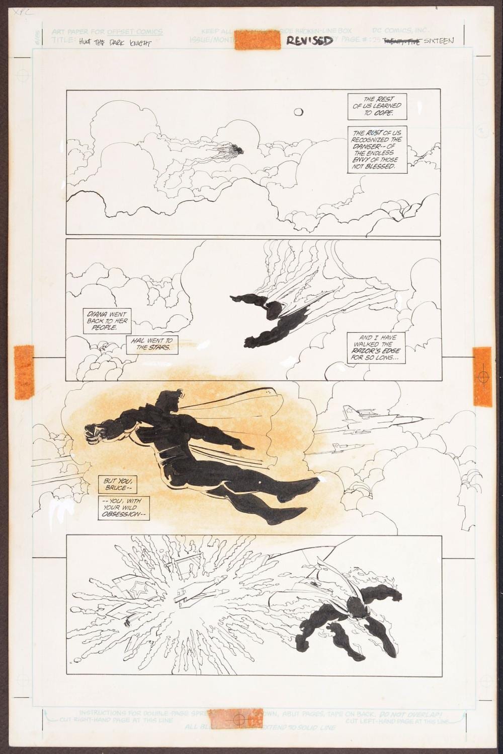 Frank Miller comparable auction result: frank miller klaus jansen drawing for batman the dark knight 3 comic