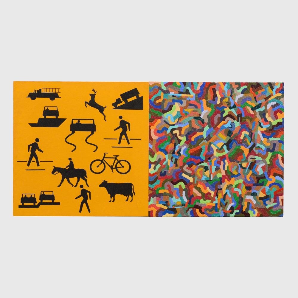 Al Souza comparable auction result: al souza painting diptych
